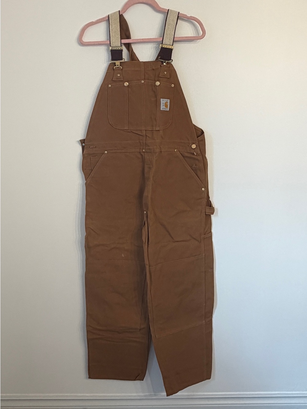 Carhartt Men’s Brown Duck Bib Overall Size 36x30 NWT